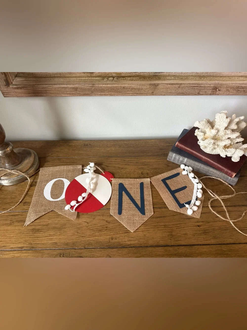 'ONE' First Birthday Fishing Lure Banner